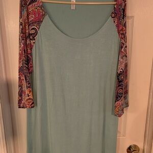 𝅺PAISLEY Grace Ladies teal blue top